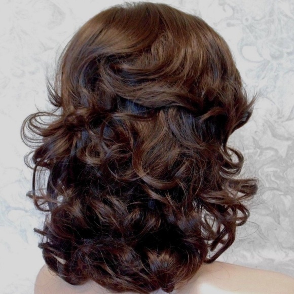 Thick Wavy Chestnut Brown Heat Resistant Wig main image 10